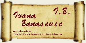 Ivona Banašević vizit kartica